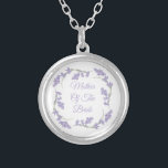 Collier Mère de la mariée Lavender Floral Wreath<br><div class="desc">Mère de la mariée Lavender Floral Wreath Locket Collier</div>