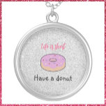 Collier Mignonne Avoir Une Donut<br><div class="desc">Cute Avoir une conception de don avec une image de beigne gelée.</div>