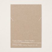 Collier minimal Kraft ou carte d'affichage bracele (Devant)