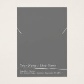 Collier minimaliste gris plat/carte d'affichage br (Devant)