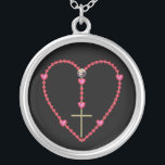 Collier Minuscule coeur Rosaire<br><div class="desc">De belles perles roses et rouges en forme de coeur sur un Rosaire en forme de coeur, avec un joli médaillon en vitrail Jésus et Mère béni. Vous pouvez modifier la couleur de l'arrière - plan et/ou ajouter vos propres mots/images en utilisant le bouton "customiser" sous chaque image de produit....</div>