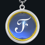 Collier Monogramme Blue Sapphire Gem<br><div class="desc">Design élégant et unique avec pierres précieuses. Modélisation et rendu en 3D Studio Max par Bulgan Lumini .Part de la série Hyper Talismans.</div>