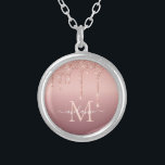 Collier Monogramme Nom personnalisé Rose Parties scintilla<br><div class="desc">Colliers avec Monogramme Nom Texte Rose Parties scintillant Bleu Or Étincelle Personnalisée Anniversaire - Anniversaire ou Mariage Cadeau / Fournisseur - Ajouter votre lettre / Nom - Texte ou Supprimer - Faire votre cadeau spécial - Redimensionner et déplacer ou ajouter du texte / des éléments avec outil de personnalisation. Conception...</div>