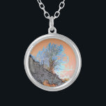 COLLIER MONTAGNE ABSTRAITE<br><div class="desc">Un design artistique abstrait d'un arbre de montagne solitaire.</div>