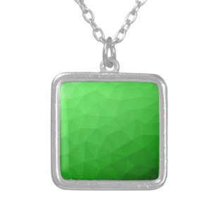 Collier Motif lumineux à maillage géométrique dégradé vert