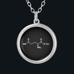Collier MSG Monosodium Glutamate Molecule Formule chimique<br><div class="desc">MSG Monosodium Glutamate Moléculaire ~ Composé organique de la formule de structure du squelette chimique. Globe Trotters se spécialise dans l'imagerie idiosyncratique du monde entier. Vous y trouverez des Cartes de Voeux,  Cartes Postales,  Posters,  Mousepads et plus encore.</div>