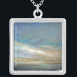 Collier Nuages côtiers avec océan<br><div class="desc">Une peinture côtière extraordinaire de ce magnifique littoral californien, comme le montre Sheila Finch. Ce paysage inspiré par la nature prend une touche familière et apporte une touche moderne à cette oeuvre d'art colorée qui vous est apportée par World Art Group. La lumière traverse les nuages au-dessus d'un océan calme...</div>