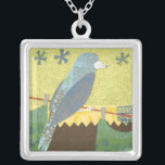 Collier Oiseau coloré sur fil<br><div class="desc">Vous sentez l'art ? Ce collage de nombreux motifs et couleurs différents représentant un oiseau sur un fil ravira tout amateur d'art moderne. Mettez de la couleur dans votre vie et sur l'un de vos produits Zazzle préférés aujourd'hui!</div>