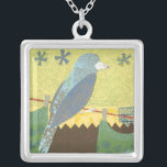 Collier Oiseau coloré sur fil<br><div class="desc">Vous sentez l'art ? Ce collage de nombreux motifs et couleurs différents représentant un oiseau sur un fil ravira tout amateur d'art moderne. Mettez de la couleur dans votre vie et sur l'un de vos produits Zazzle préférés aujourd'hui!</div>