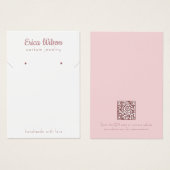 Collier or blanc et Rose Elevage Carte d'affichage (Devant & derrière)