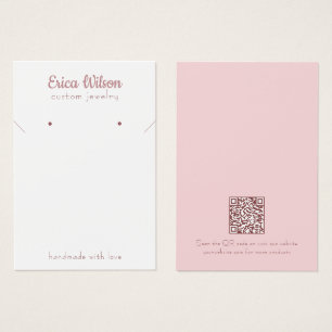 Collier or blanc et Rose Elevage Carte d'affichage
