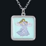 Collier Pansy flower Christian angel<br><div class="desc">Collier Pansy Angel, t-shirts Angel et cadeaux Angel par ArtMuvz Illustration. Un t-shirt romantique Pansy Angel pour maman, papa, enfants, bébé. Joli Ange Pansy anniversaire et cadeaux de noël, sac fourre-tout, tasse, casquette. Les cadeaux d'anges sont une façon réfléchie et significative de montrer à quelqu'un qui vous tient à coeur....</div>