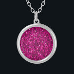 Collier Parties scintillant étincelante rose chaud<br><div class="desc">Hot rose foncé brillant parties scintillant faux brillant brillant pour elle. Nous utilisons des photos d'étincelles.</div>