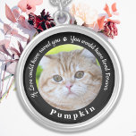 Collier Personnalisé Animal Memorial Animaux de compagnie<br><div class="desc">Honore ton meilleur ami avec un collier de mémorial personnalisé pour animaux de compagnie. Ce souvenir unique est le cadeau parfait pour vous, votre famille ou vos amis pour rendre hommage à votre être aimé. Ce collier unique de mémorial pour chien présente un design simple en noir et blanc avec...</div>