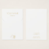 Collier petit coeur or, carte d'affichage bracelet (Devant & derrière)