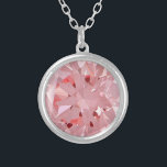 collier plaqué argent imprimé diamant faux rose<br><div class="desc">Collection I DO</div>