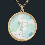 Collier Plaqué Or *~* AP35 Transcommunion croisée Confirmation chrét<br><div class="desc">( ID de recherche AP35 pour des modèles similaires et AP40 )) Religious catholique béni Croix plaqué or NECKLACE / PENDENTIF pour une fille de tout âge de l'enfant à l'adolescent / ado à la personne âgée. Le design si vous voulez personnaliser / customiser. Il sert bien pour une journée...</div>