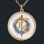 Collier Plaqué Or *~* Artsy AP87 RUNE nordique VIKING Inspiré Ancien<br><div class="desc">(Recherchez AP87 pour des objets Viking ou AP40 pour des objets similaires ) - NECKLACE. L'image est grande, alors n'hésitez pas à TRANSFÉRER vers n'importe quel produit ZAZZLE que vous choisissez. BIJOUX AVEC INTENTION (R) - créez votre propre intention. Utilisez cet art cool créatif artistique moderne mais vintage belle âme...</div>