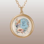 Collier Plaqué Or Blue ajouter floral initial<br><div class="desc">Adorez-vous avec ce charmant collier Zazzle, au design floral délicat. Personnalisez-le avec votre initiale en bleu pour le rendre unique à vous ! Parfait pour toutes les occasions, ce collier ajoute une touche d'élégance et une touche de couleur à votre tenue. C’est une belle façon de célébrer votre individualité ou...</div>