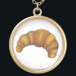 Collier Plaqué Or Boulangerie Française Boulangerie Flaky Croissant<br><div class="desc">Le design présente une illustration originale d'une viennoiserie de croissants français fraîchement cuite au four et grillée, à la pâte de beurre. Idéal pour votre gourmet préféré ! Ne vois-tu pas ce que tu cherches ? Vous avez besoin d'aide pour la personnalisation ? Cliquez sur "Contacter ce designer" pour avoir...</div>