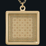 Collier Plaqué Or Carreaux de mosaïque italienne décoratifs par Visi<br><div class="desc">Vision Studio vous apporte cette magnifique impression de mosaïque italienne. Le vert paisible est mélangé au brun chaud à travers des carreaux décoratifs pour apporter un calme à quiconque regarde cette impression. Si vous avez besoin d'un peu de sérénité dans votre vie ou de connaître quelqu'un qui fait l'achat de...</div>