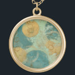 Collier Plaqué Or Cercles bleus et jaunes<br><div class="desc">Des cercles bleus et jaunes peuplent cette oeuvre extraordinaire de Megan Meagher. Un vert citron est l'arrière - plan des cercles colorés. Obtenez une copie de cette grande impression dès aujourd'hui!</div>