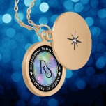 Collier Plaqué Or Chic 14e 24e 34e 43e anniversaire du Mariage Opal<br><div class="desc">Célébrez les 14e, 24e, 34e ou 43e anniversaire de mariage avec ce lieu commémoratif! Un élégant lettrage noir et blanc avec des confettis hexagonaux sur un arrière - plan opal iridescent ajoute une touche mémorable pour cette occasion spéciale et (extraordinaire) jalon. Customisez avec les initiales du couple, un message spécial...</div>