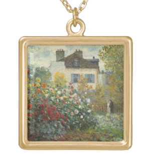 Collier Plaqué Or Claude Monet   le jardin de l'artiste à Argenteuil