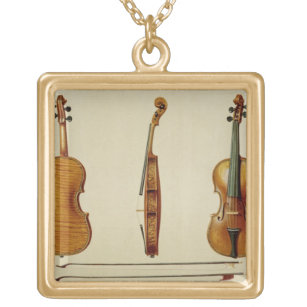 Collier Plaqué Or Le violon de Hellier fait par Antonio Stradivarius