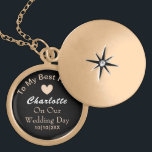 Collier Plaqué Or Mariée Jour de mariage Keepsaké cadeau personnalis<br><div class="desc">Un beau cadeau de gardien pour votre future femme d'être le jour de votre mariage et facile à customiser sans frais supplémentaires.</div>