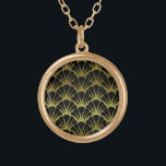 Collier Plaqué Or Motif Retro Art Déco Black / Gold Shell<br><div class="desc">Ce magnifique Gatsby Great / Roaring Twenties s'est inspiré de la conception de collier a un élégant,  sophistiqué motif à échelle de coquille noire et or répétée dans le style édouardien classique / Art Déco. Le design imprimé est simple mais audacieux et élégant.</div>