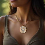 Collier Plaqué Or Victorien, coeur doré avec des fleurs et dire<br><div class="desc">Ce magnifique collier présente un coeur doré victorien décoré de fleurs délicates rose et bleue sur un arrière - plan romantique aux couleurs pastel douces. Parfait pour la Saint Valentin,  les anniversaires et plus ! Texte personnalisé.</div>