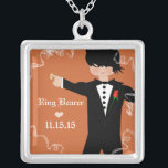 Collier porte-anneau Mariage corail<br><div class="desc"></div>