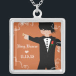 Collier porte-anneau Mariage corail<br><div class="desc"></div>