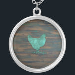 Collier Poulet rustique (Teal)<br><div class="desc">Poulet rustique (Teal)</div>