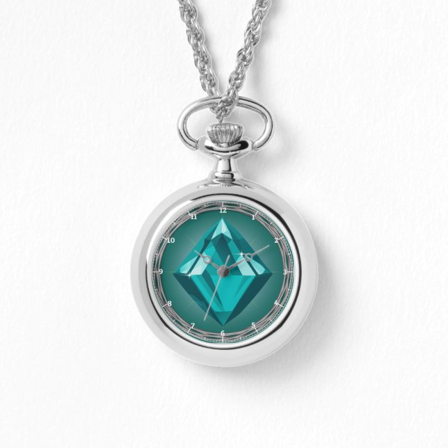 Collier Rond en Pierre de Naissance de Mai, Plaqué (Recto)