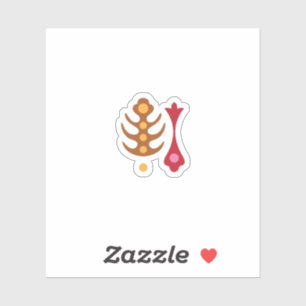 collier rouge orange, rose Autocollant vinyle pers