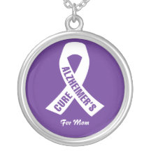 Ruban Cure Alzheimers sur violet