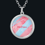 Collier simple initial letter mongram add your name red b<br><div class="desc">conception</div>