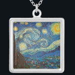 Collier Starry Night by Vincent van Gogh Necklace<br><div class="desc">Les peintures les plus reconnues de Van Gogh.</div>