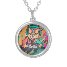 Street Retro Chat avec casque | Drôle