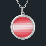 Collier Sucre de canne rouge et blanc simple horizontal tr<br><div class="desc">Sucre de canne Rouge et blanc Simple Horizontal striped.</div>
