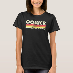 Collier Surname Retro 80s 90s Birthday Reu T-shirt