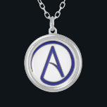 Collier symbole athéisme<br><div class="desc">Symbole athéisme.L'athéisme est simplement l'absence de croyance qu'il existe des divinités.</div>