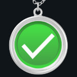 Collier Symbole de la marque verte<br><div class="desc">Au magasin SYMBOLICAL, il y a plus de 40 symboles à choisir. Ajoutez votre texte ou votre couleur arrière - plan à ce produit. De plus, redimensionnez l'image pour qu'elle soit plus grande, plus petite ou carrelée pour remplir l'ensemble de la zone. Ces options sont disponibles sur la plupart des...</div>