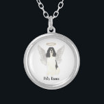 Collier Sympathie espagnole Springer en noir et blanc<br><div class="desc">Il y en a qui apportent une lumière si grande au monde, que même après leur disparition, leur lumière demeure. Laissez un collier sucré apporter le confort à votre coeur lourd pendant que vous prenez un moment pour vous souvenir de votre bien-aimé espagne springer anglais noir et blanc. Pour les...</div>