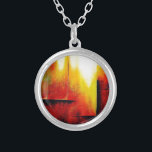 Collier Tableau Abstrait de Hizli<br><div class="desc">Tableau Abstrait en rouge,  jaune et noir par Serdar Hizli</div>