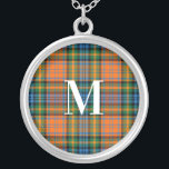 Collier Tartan rustique Monogramme vert rouge plaqué<br><div class="desc">Complétez vos besoins de cadeaux avec ce collier de tartan Murray de clan mignon pour toute occasion spéciale,  y compris les anniversaires,  anniversaires,  fêtes</div>
