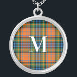 Collier Tartan rustique Monogramme vert rouge plaqué<br><div class="desc">Complétez vos besoins de cadeaux avec ce collier de tartan Murray de clan mignon pour toute occasion spéciale,  y compris les anniversaires,  anniversaires,  fêtes</div>