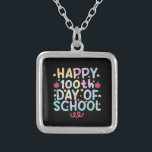 Collier Tie Dye Joyeux 100ème Jour De L'Enseignant Étudian<br><div class="desc">Tie Dye Joyeux 100ème Jour De L'Enseignant Étudiant 100 Jours T-Shirt</div>
